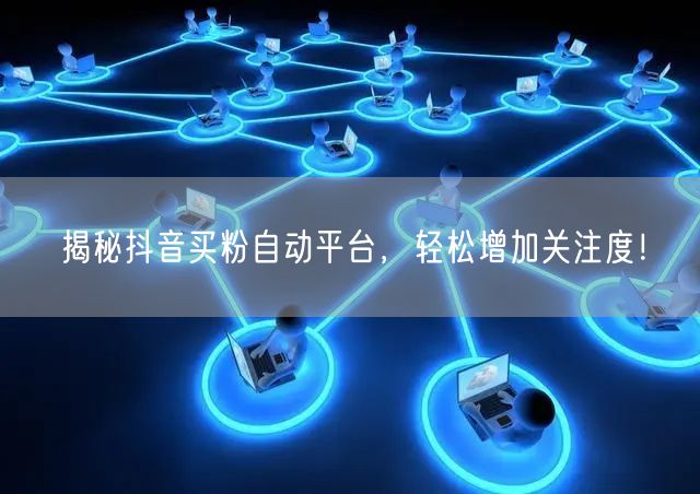 揭秘抖音买粉自动平台，轻松增加关注度！