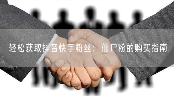 轻松获取抖音快手粉丝：僵尸粉的购买指南