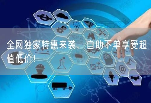 全网独家特惠来袭，自助下单享受超值低价！