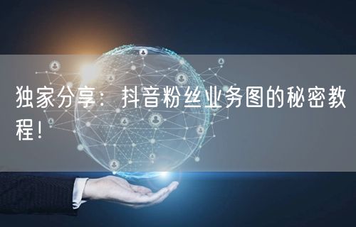 独家分享：抖音粉丝业务图的秘密教程！