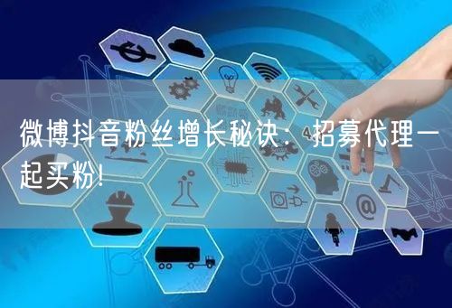 微博抖音粉丝增长秘诀：招募代理一起买粉!