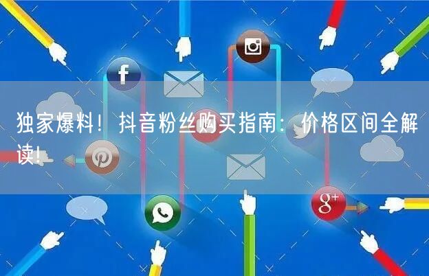 独家爆料！抖音粉丝购买指南：价格区间全解读!