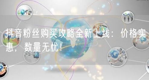 抖音粉丝购买攻略全新上线：价格实惠，数量无忧！