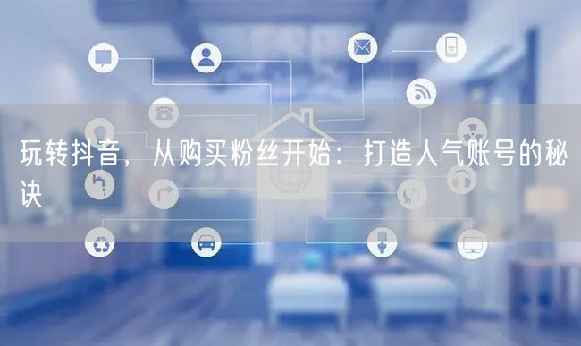 玩转抖音，从购买粉丝开始：打造人气账号的秘诀