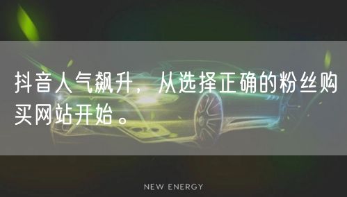 抖音人气飙升，从选择正确的粉丝购买网站开始。