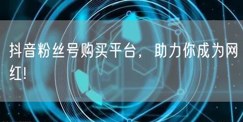 抖音粉丝号购买平台，助力你成为网红!