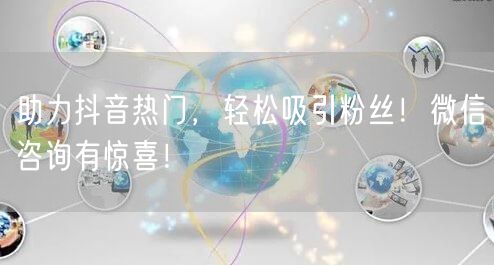 助力抖音热门，轻松吸引粉丝！微信咨询有惊喜！
